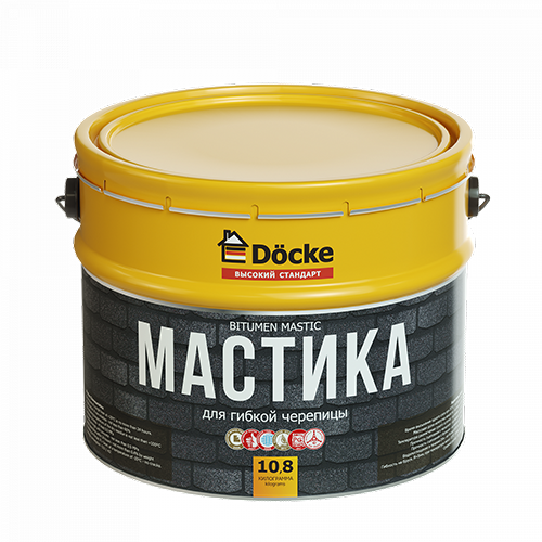 Мастика для гибкой черепицы Docke PIE, 10,8 кг