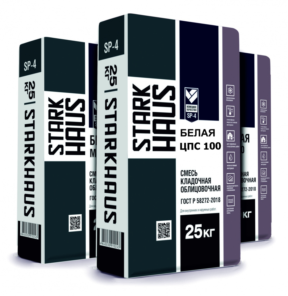 Смесь кладочная STARKHAUS ЦПС-100 белая 25 кг