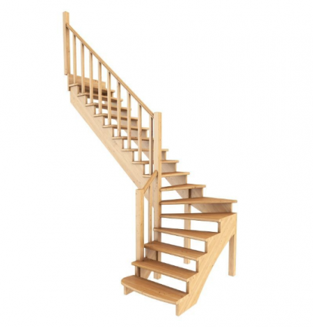 Лестница К-001м/6 без подступенков Л бук